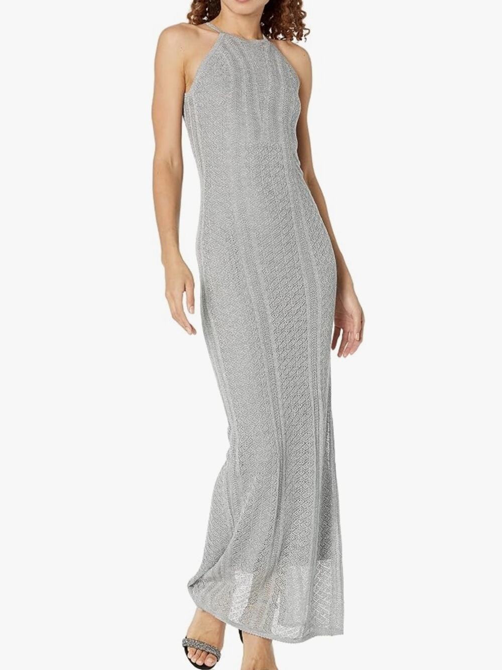 Guess Woman’s Sleeveless Maxi Dress in Heather Gray Size S